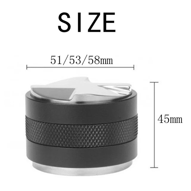 Tamper à café en acier inoxydable réglable de 58 mm avec poignée pour