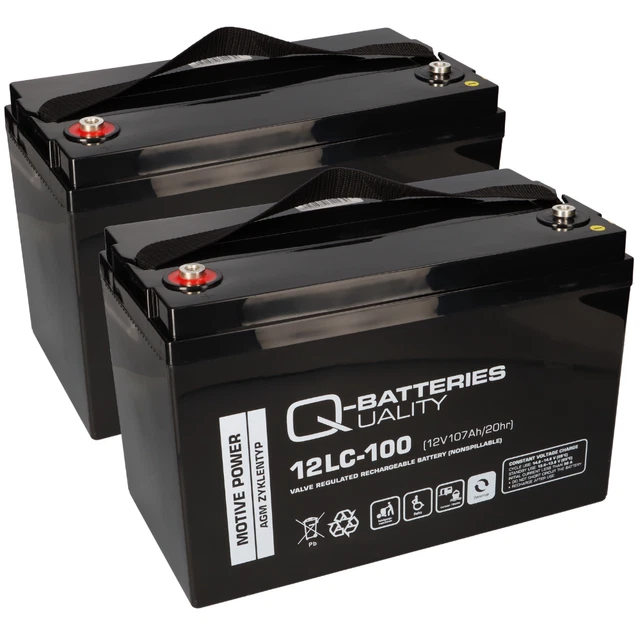 Ersatzakku kompatibel Lecson HS-915, 928, 928SL 2x Q-Batteries Bleiakku 12LC-100
