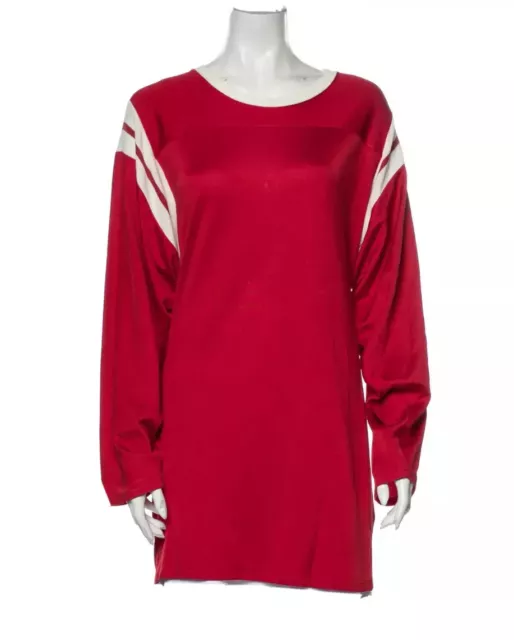 MAISON MARTIN MARGIELA Scoop Neck Mini Dress Jersey Anniv 20 Red White gyuhjj
