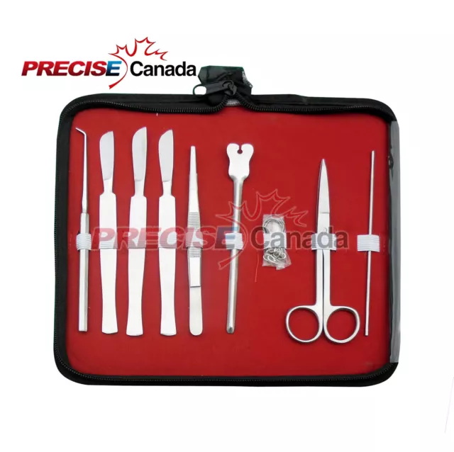 9 Pieces Dissecting Kit Medical Student Anatomy Biology Instruments PC-0786