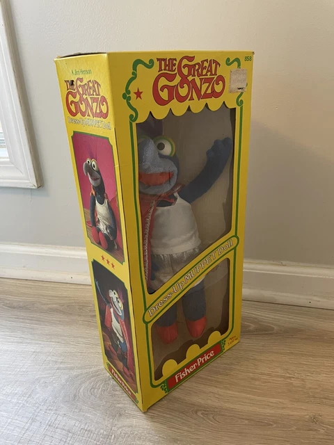 Vintage 1982 The Great Gonzo Fisher Price Dress Up Muppet Dolls Jim Henson box 3