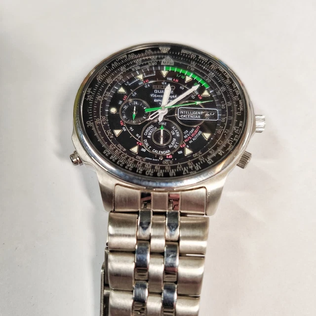 Total 74+ imagen seiko quartz sports 100 alarm chronograph Thptnganamst.edu.vn