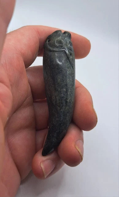 Chinese OLD Hongshan Stone / Jade Hand  Carved Amulet / pendant Fang