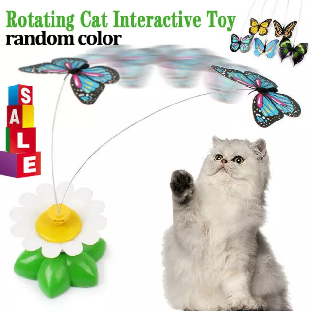 Pet Electric Rotating Butterfly Toy for Cat Teaser Training Interactive Toys Fun