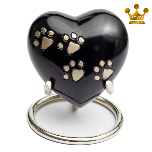 URNA memoriale Royal Rapture Heart Keepsake Ashes cane gatto per cenere con supporto