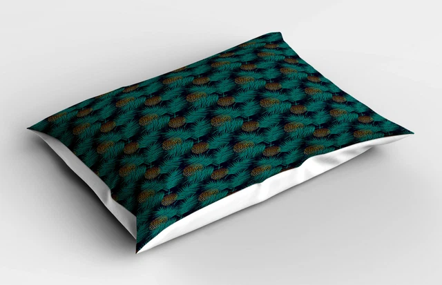 ABAKUHAUS Violet Housse d'oreiller, Illustration Damas Oriental, Taie d'oreiller Décorative Carrée, 60 cm x 60 cm, Indigo Blue Sea Turquoise