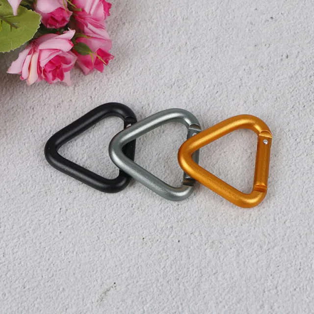 1PC Triangle Carabiner Outdoor Camping Hiking Keychain Kettle Buckle Snap Cli`js