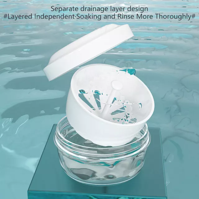 Dental Orthodontic Retainer Denture Storage Case Soaking Container With Strainer