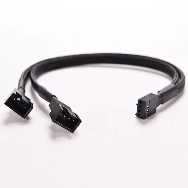 4 Pin PWM To Dual PWM Power Y-Splitter Adapter Cable Su A3T9 Fan For CPU S9C7