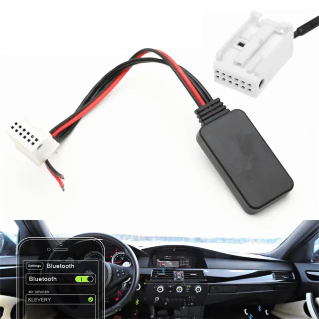 12Pin 12V Bluetooth 4.0 Audio Adapter Aux Cable For BMW E60 04-10 E63 E64 E61