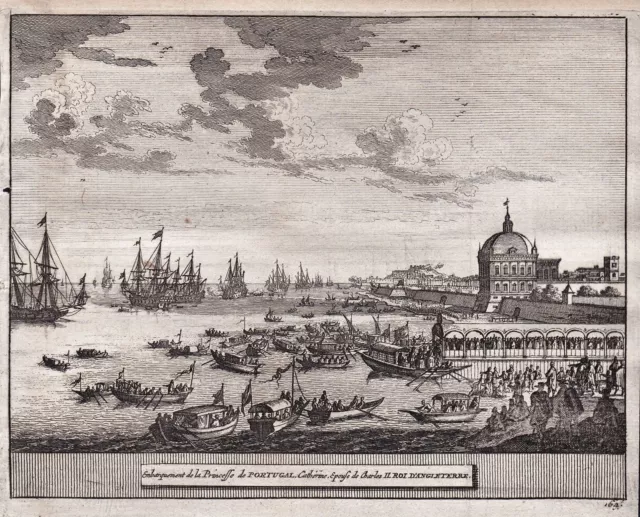 Lisboa Lisbon Lissabon Portugal van der Aa engraving Kupferstich grabado 1707