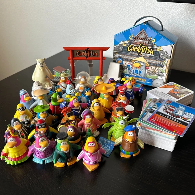 Club Penguin LOT Card-Jitsu Cards + Mix 'n Match Figurines