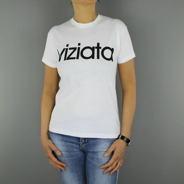 T-shirt Donna Casual Mezza Manica Corta Maglietta Con Stampa Maglia Cotone VEQUE