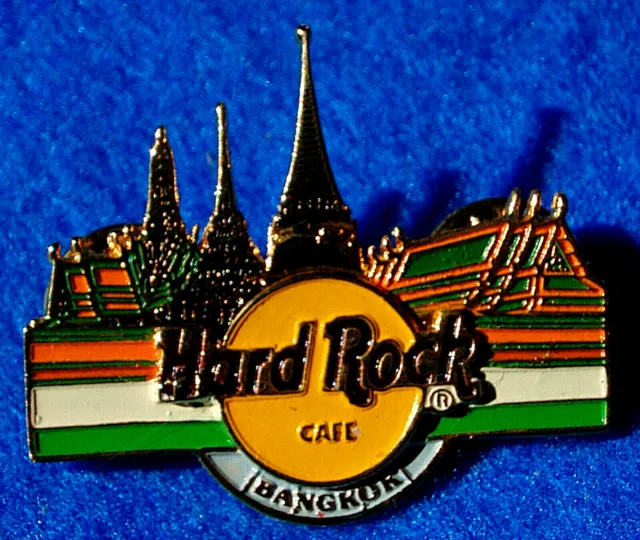 BANGKOK THAI EMERALD BUDDHIST TEMPLE THAILAND BLUE Hard Rock Cafe PIN TAC BACK