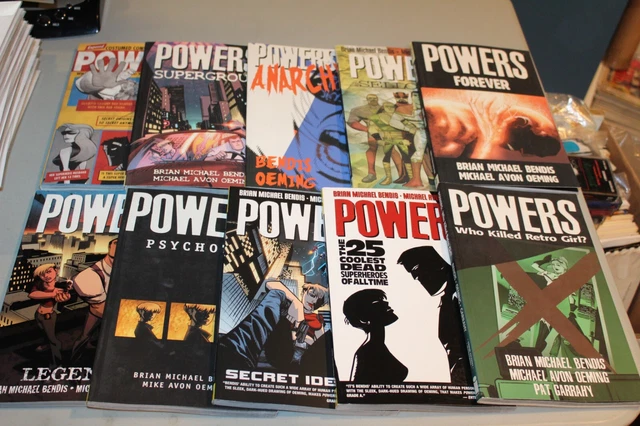 10 Power Bendis Oeming TPB GN Lot 1 3 4 5 6 7 8 9 11 12 Crime Superhero Story