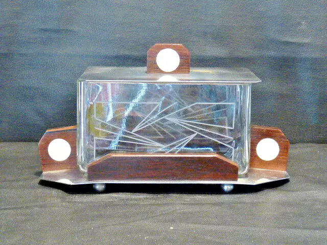 Ancien beurrier art déco