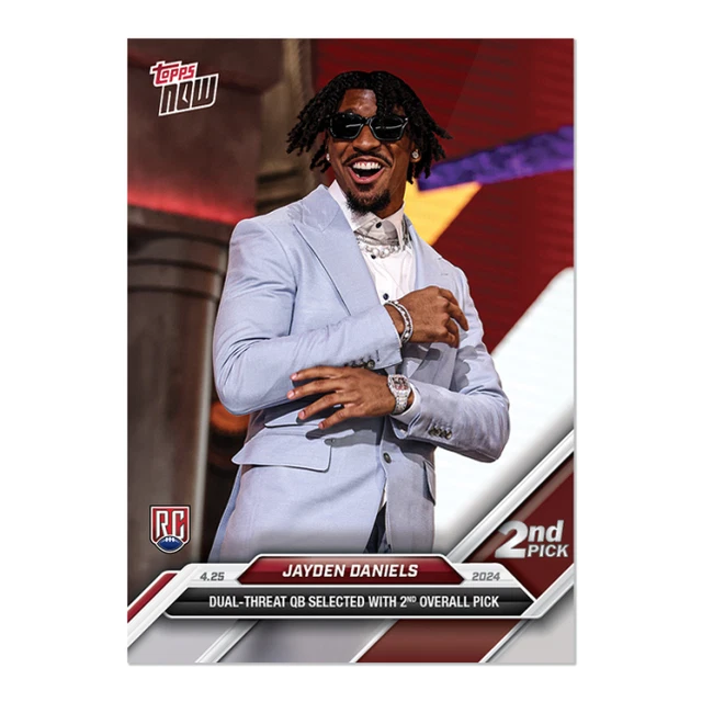 JAYDEN DANIELS RC 2024 NFL Draft TOPPS JETZT D2 2. Pick