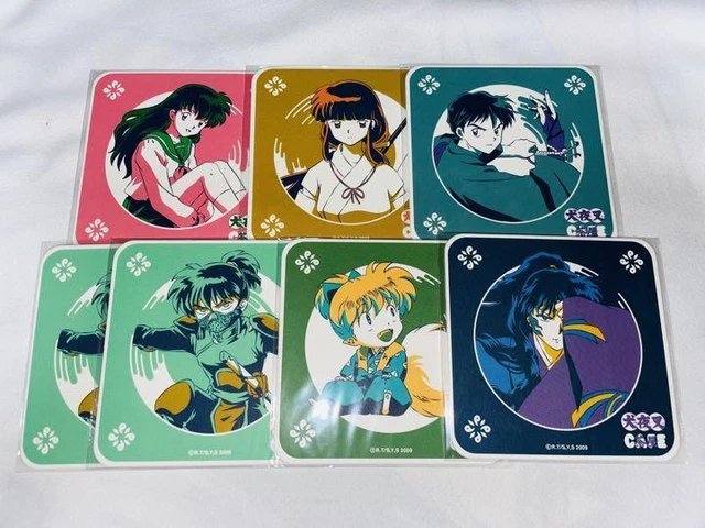 Inuyasha Cafe Coaster Naraku Cloisonne Kagome Bellflower Miroku Amber JPN Limite