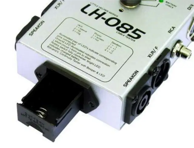 Testeur de câble OMNITRONIC LH-085 pour haut-parleur XLR jack Cinch DIN connecteurs 3