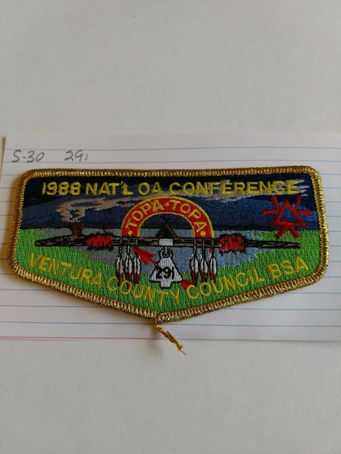 OA Topa Topa Lodge 291 S-30, GMY border, BSA, NOAC 1988