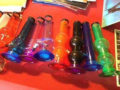 1 1/2” Acrylic Water Pipe/Bubbler with Metal Bowl Free Shipping Choice of Color 