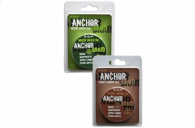 ESP Anchor Braided Hooklink 15lb 10m  *ALL COLOURS*  *PAY 1 POST*