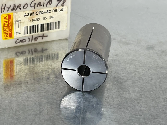Sandvik A393.CGS-32 06 60 Cylindrical Sleeve 3/8" x 32mm Hydraulic Chuck Collet