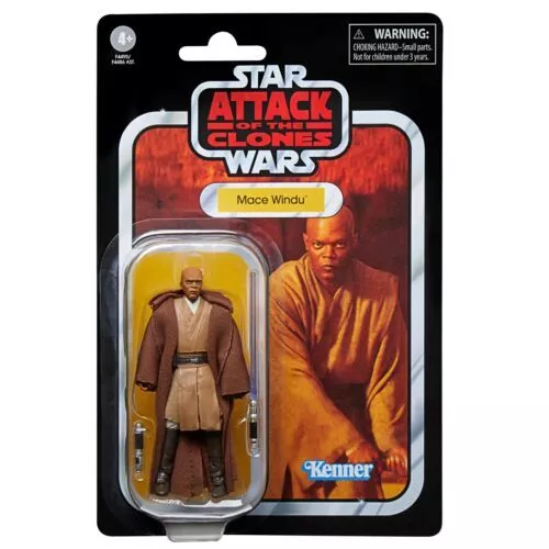 Star Wars Vintage Collection VC35 Mace Windu Action Figure Attack Clones