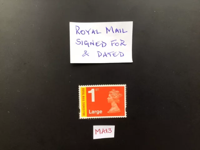 GB 2013 1st Class Large Royal Mail Signed For Dated MA13 Unfranked