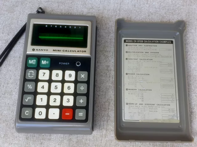 Calculadora Sanyo Mini Calculator Cx8108  De Los 70 ´S