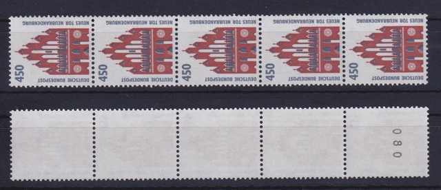 Bund 1623 RM 5er Streifen mit gerader Nummer SWK 450 Pf postfrisch