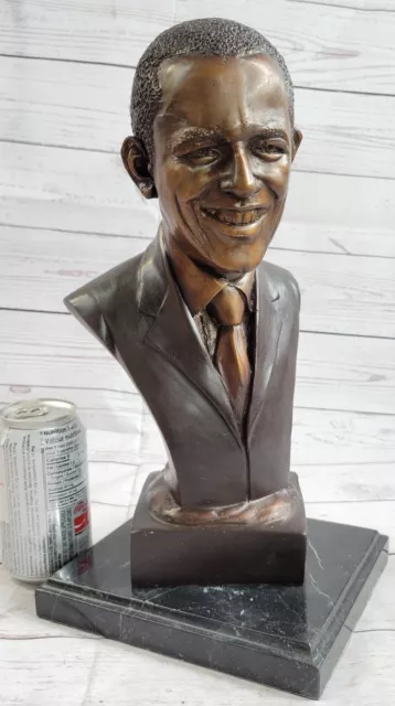 United States of America 44th President Barack Obama Real Bronze Large Bust 2