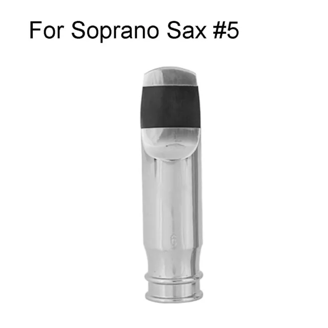 Premium versilbertes Saxophon Mundstück mit Schilfclip für Größe 56789 2
