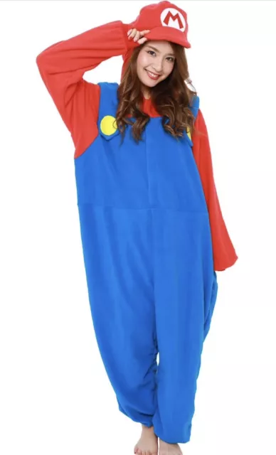 Super Mario Bowser Halloween Costume Cosplay SAZAC Fleece Kigurumi size M