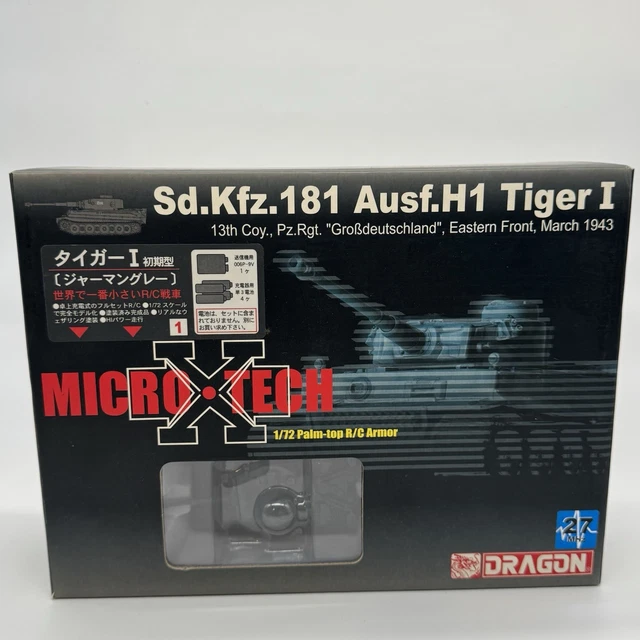 Char Dragon Models Tiger I Sd.Kfz.181 Ausf.H1 1/72 RC - Version Hiver 1943 - 40MHz