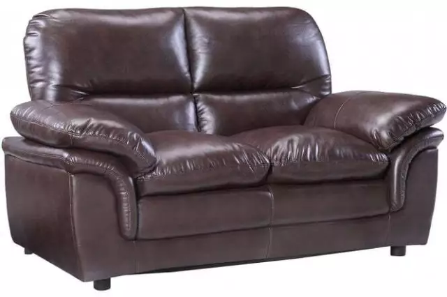 Furco Valeria Brown Leather 2 Seater Sofa