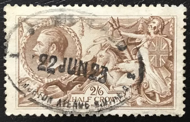 GB KGV 1918 2s6d Pale Brown SG415a Bradbury Wilkinson CDS Good Used