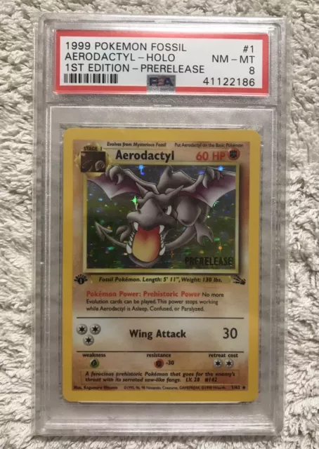 1999 Fossil #1 Aerodactyl - Holo (PSA 6 EX-MT)