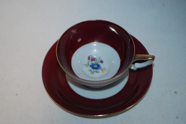 Eschenbach Baronet China Cup and Saucer. Germany-US-Zone, #A905 24. Gold trim.