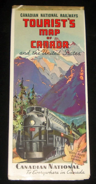 1930S CANADIAN NATIONAL RAILWAYS - 1930s CANADIAN NATIONAL RAILWAYS TOURIST MAP OF CANADA.webp
