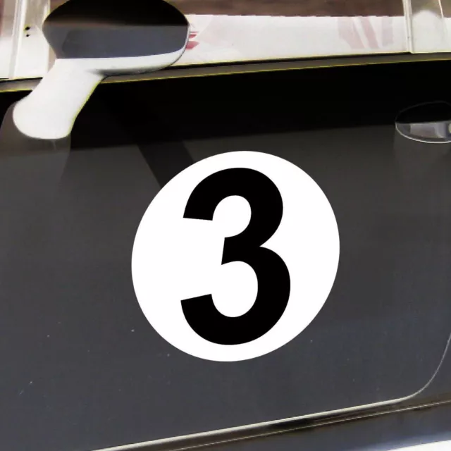 2 label 20cm start number 3 rating number sticker racing car motor sport