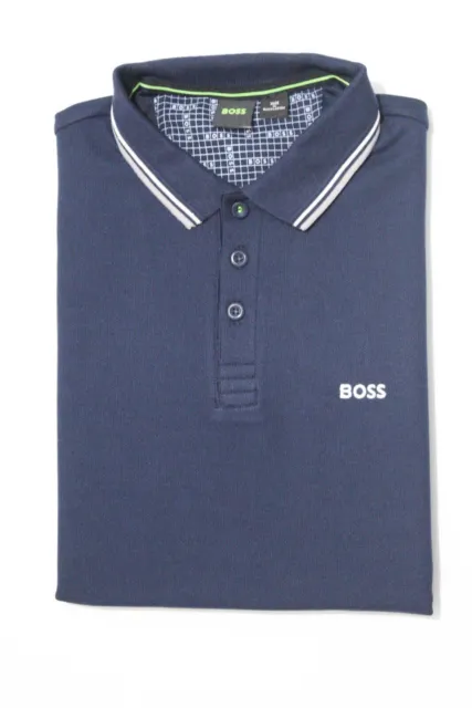 Hugo Boss Men's Casual Paddy Pro Cotton short sleeve Polo T-Shirt Colour N.Blue