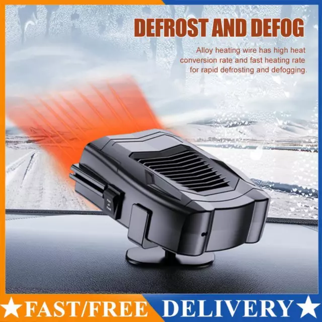12V Car Heater Demister Defroster 150W Heating Cooler Fan (Black Dashboard) AU