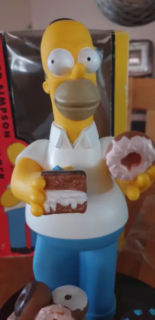 Homer Simpson Novelty Alarm Clock 1998  'Wesco'