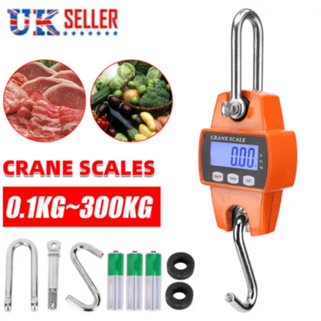 INDUSTRIAL 300KG MINI Crane Scale with Hook Farm Bicycles Meat
