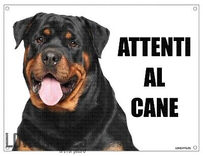 ROTTWEILER mod 4 attenti al cane TARGA cartello IN METALLO 30x20
