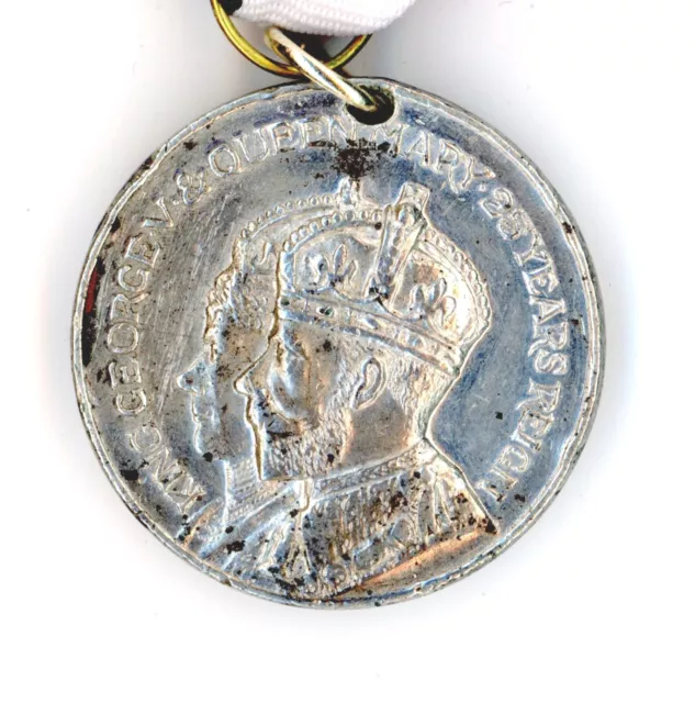 Silver Jubilee King George V 1935 medal medallion Bexley antique royal #10