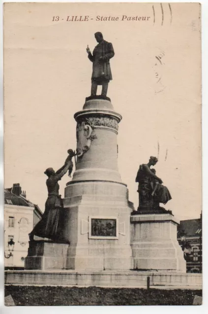 LILLE - North - CPA 59 - Le monument Pasteur - view 3
