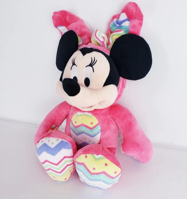 Mini Mouse With Rabbit DISNEY STORE MINNIE MOUSE EASTER BUNNY PINK 15