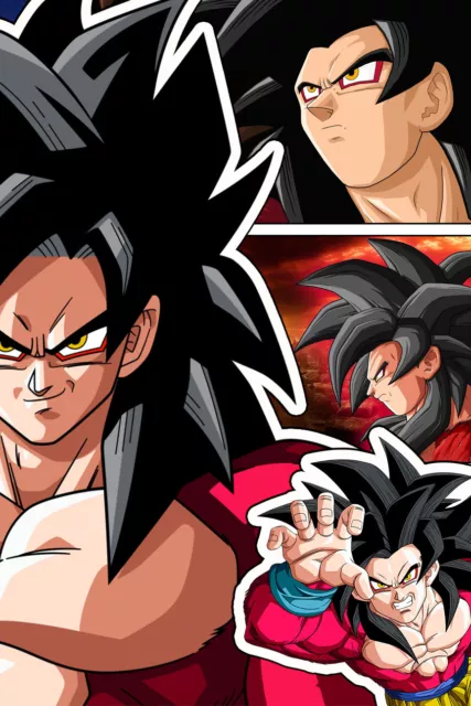 Dragon Ball GT Poster Goku & Vegeta SSJ4 w/Fusion 12inx18in Free Shipping